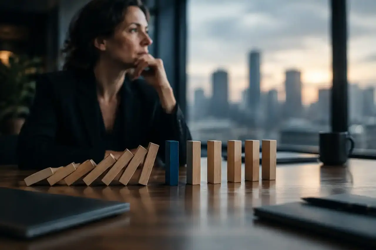Dirigeants réunis autour d'une réflexion stratégique sur la transformation de leur entreprise