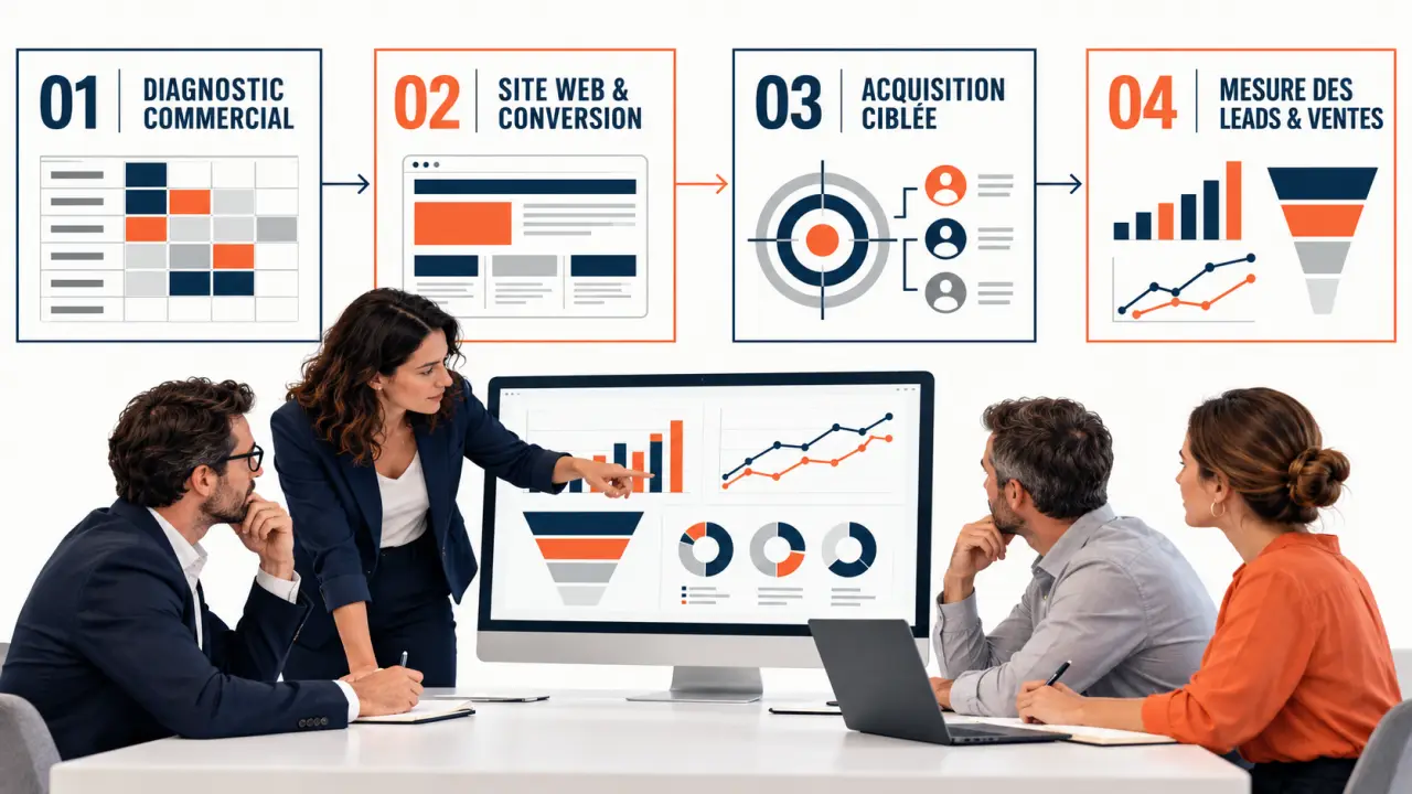 Agence digitale PME : parcours d’accompagnement de l’audit au suivi des ventes
